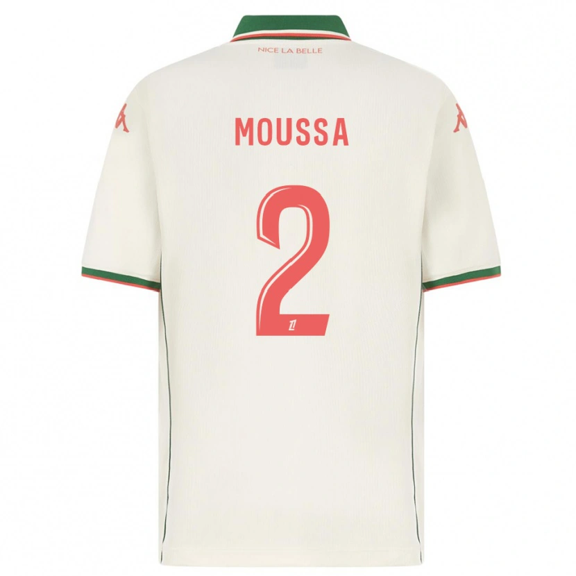 Danxen Barn Mounir Moussa #2 Vit Grön Bortatröja Matchtröjor 2025/26 Tröjor T-Tröja
