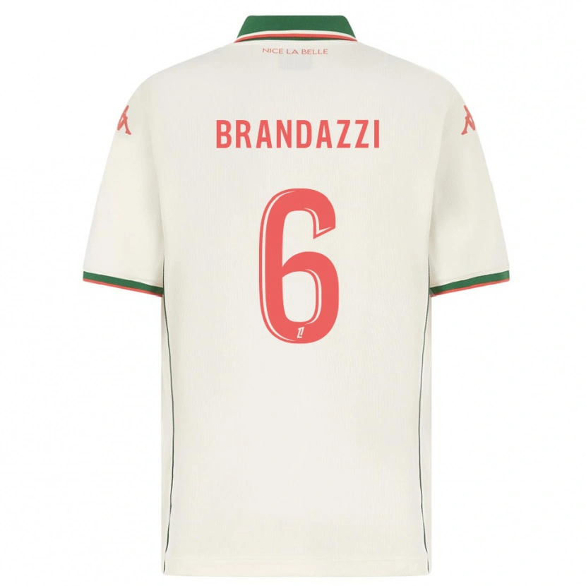 Danxen Barn Fiona Brandazzi #6 Vit Grön Bortatröja Matchtröjor 2025/26 Tröjor T-Tröja