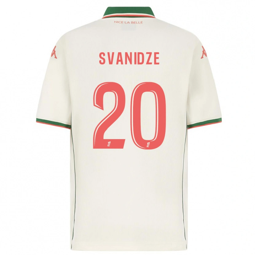 Danxen Barn Andria Svanidze #20 Vit Grön Bortatröja Matchtröjor 2025/26 Tröjor T-Tröja