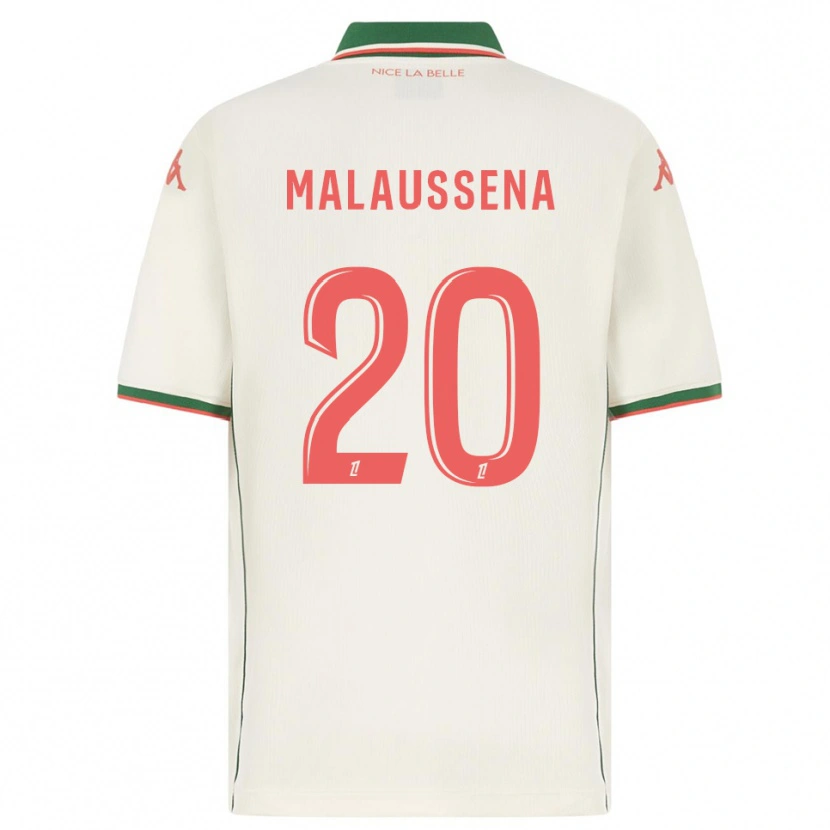 Danxen Barn Angela Malaussena #20 Vit Grön Bortatröja Matchtröjor 2025/26 Tröjor T-Tröja