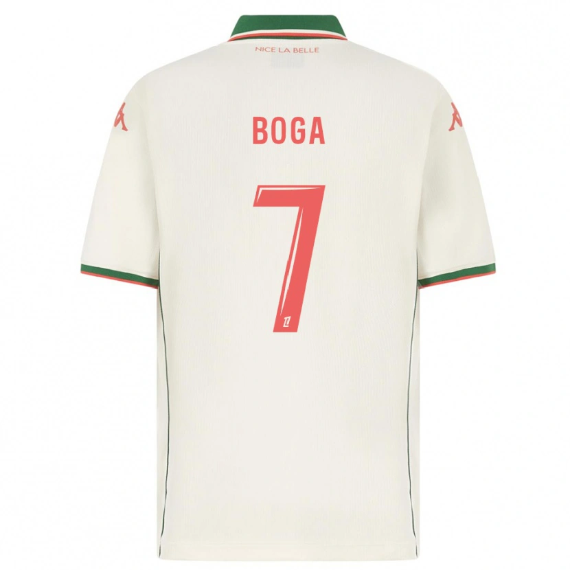 Danxen Barn Jérémie Boga #7 Vit Grön Bortatröja Matchtröjor 2025/26 Tröjor T-Tröja