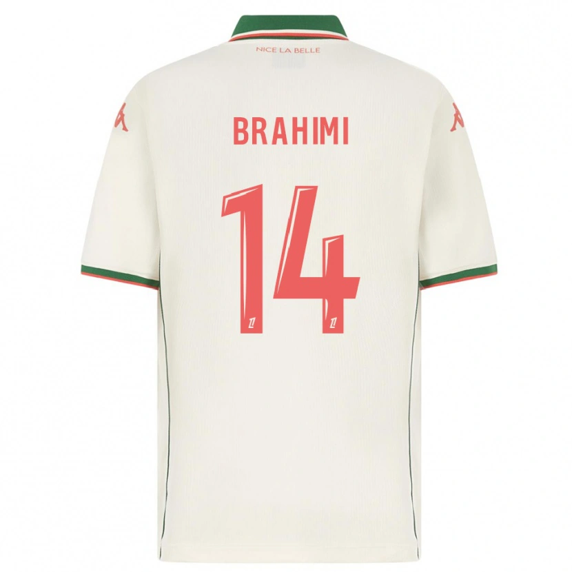 Danxen Barn Billal Brahimi #14 Vit Grön Bortatröja Matchtröjor 2025/26 Tröjor T-Tröja