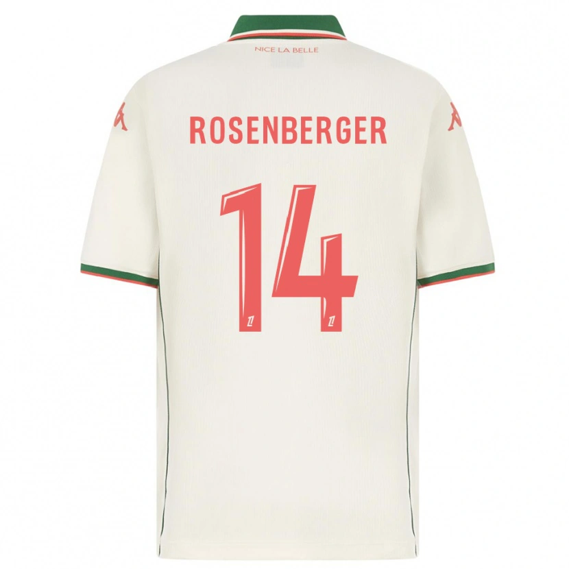 Danxen Barn Léa Rosenberger #14 Vit Grön Bortatröja Matchtröjor 2025/26 Tröjor T-Tröja