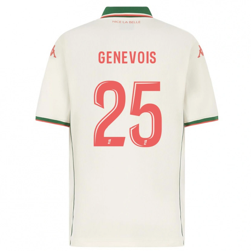 Danxen Barn Romain Genevois #25 Vit Grön Bortatröja Matchtröjor 2025/26 Tröjor T-Tröja
