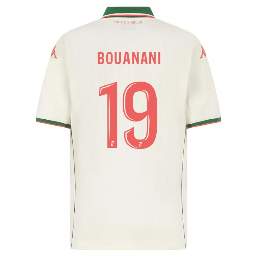 Danxen Barn Badredine Bouanani #19 Vit Grön Bortatröja Matchtröjor 2025/26 Tröjor T-Tröja