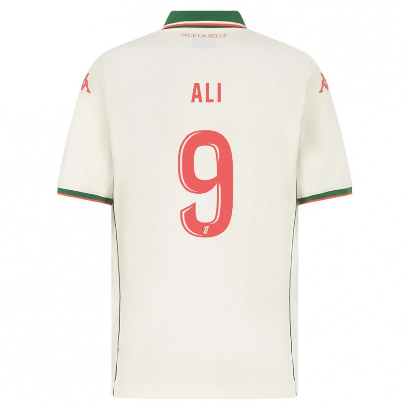 Danxen Barn Kéfren Ali #9 Vit Grön Bortatröja Matchtröjor 2025/26 Tröjor T-Tröja