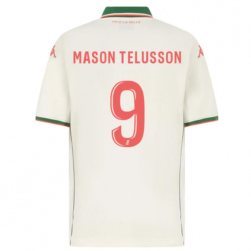 Danxen Barn Jah-Mason Telusson #9 Vit Grön Bortatröja Matchtröjor 2025/26 Tröjor T-Tröja