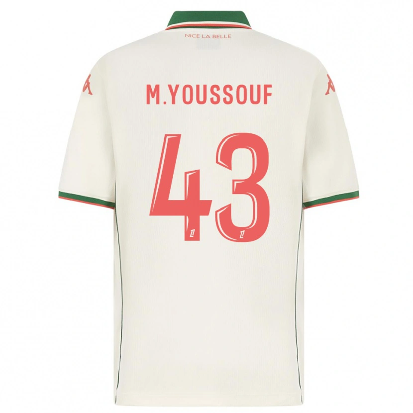 Danxen Barn Mousslim Youssouf #43 Vit Grön Bortatröja Matchtröjor 2025/26 Tröjor T-Tröja