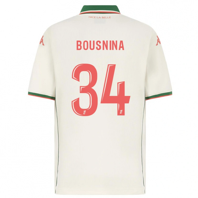 Danxen Barn Farès Bousnina #34 Vit Grön Bortatröja Matchtröjor 2025/26 Tröjor T-Tröja