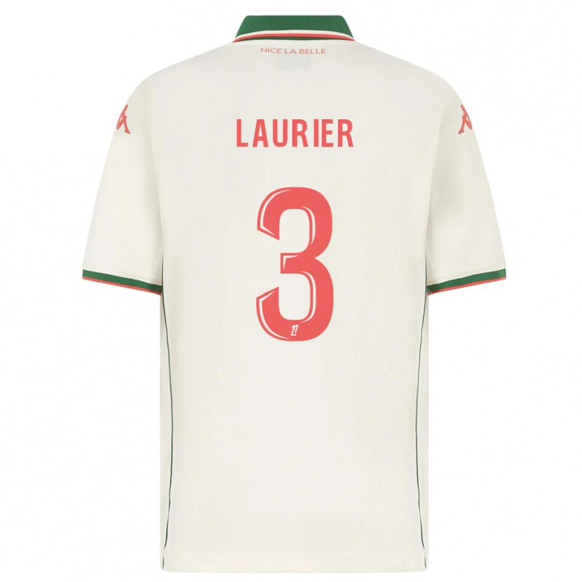 Danxen Barn Estelle Laurier #3 Vit Grön Bortatröja Matchtröjor 2025/26 Tröjor T-Tröja