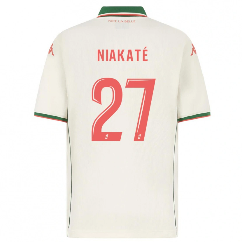 Danxen Barn Yakaré Niakaté #27 Vit Grön Bortatröja Matchtröjor 2025/26 Tröjor T-Tröja