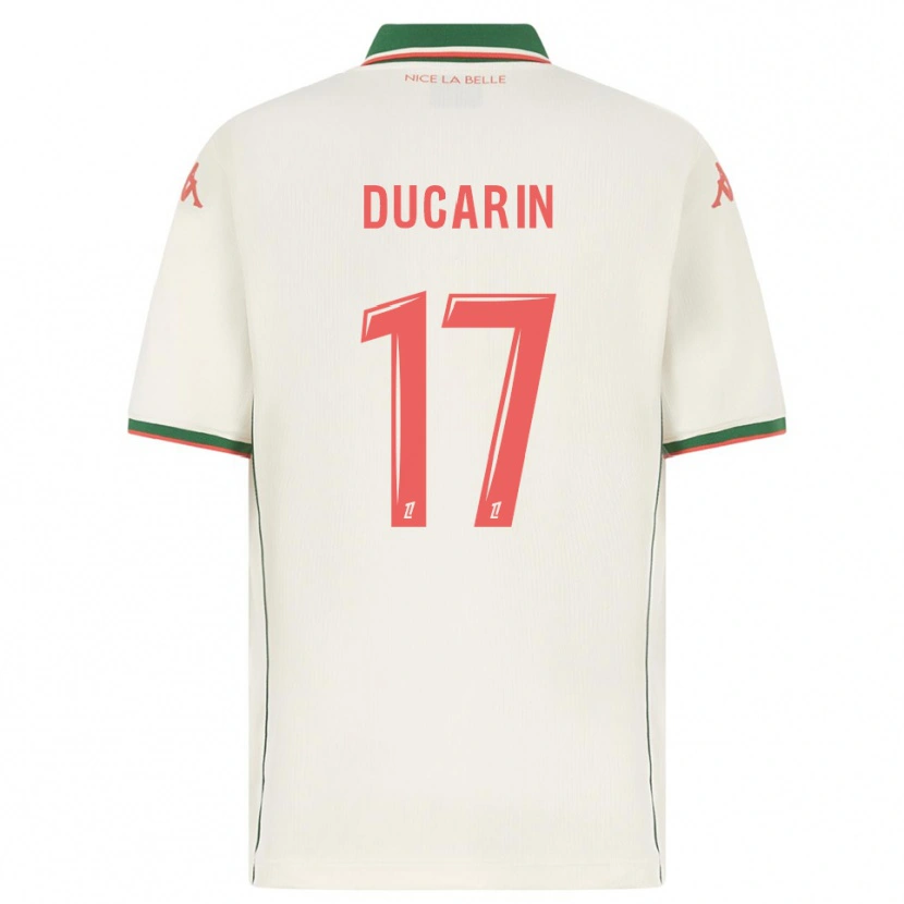 Danxen Barn Léa Ducarin #17 Vit Grön Bortatröja Matchtröjor 2025/26 Tröjor T-Tröja