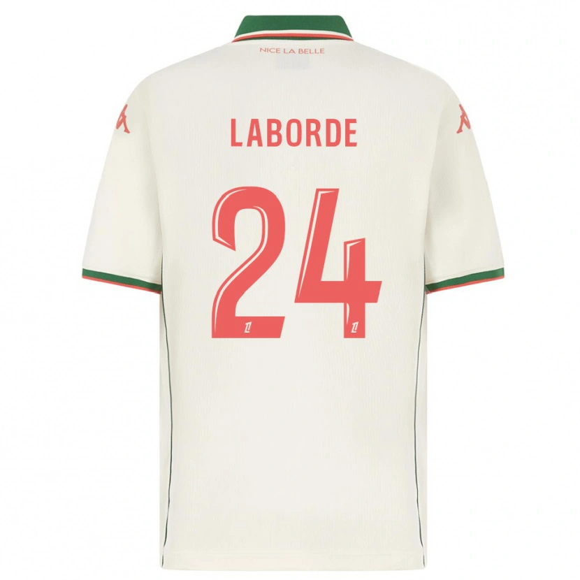 Danxen Barn Gaëtan Laborde #24 Vit Grön Bortatröja Matchtröjor 2025/26 Tröjor T-Tröja