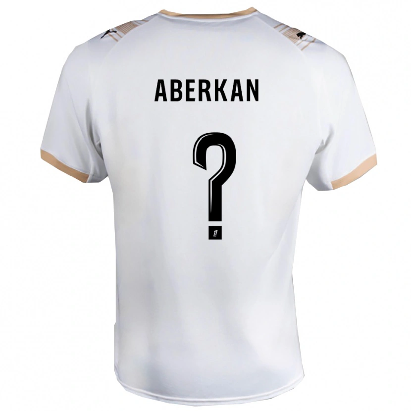 Danxen Barn Yassine Aberkan #0 Vit Svart Bortatröja Matchtröjor 2025/26 Tröjor T-Tröja