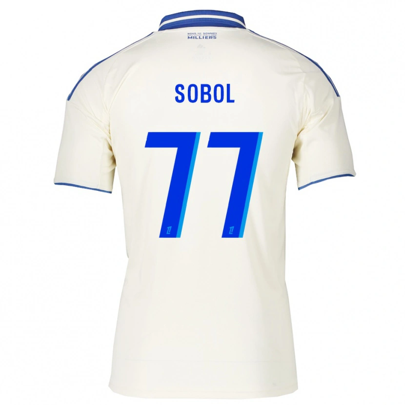 Danxen Barn Eduard Sobol #77 Champagne Blå Bortatröja Matchtröjor 2025/26 Tröjor T-Tröja