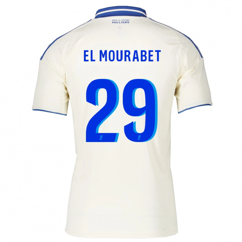 Danxen Barn Samir El Mourabet #29 Champagne Blå Bortatröja Matchtröjor 2025/26 Tröjor T-Tröja