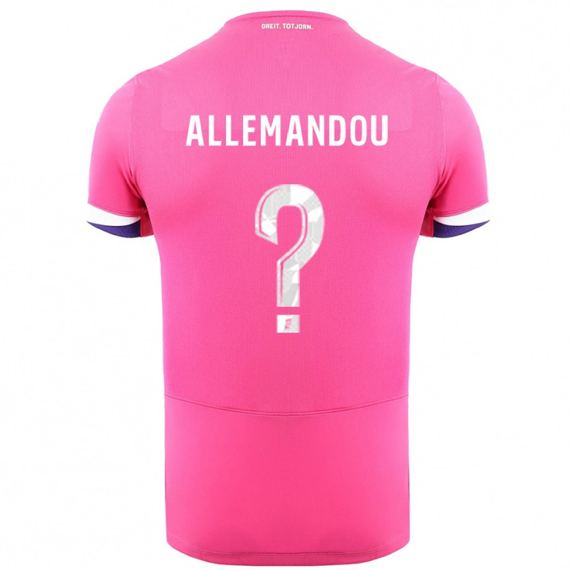 Danxen Barn Teddy Allemandou #0 Rosa Vit Bortatröja Matchtröjor 2025/26 Tröjor T-Tröja