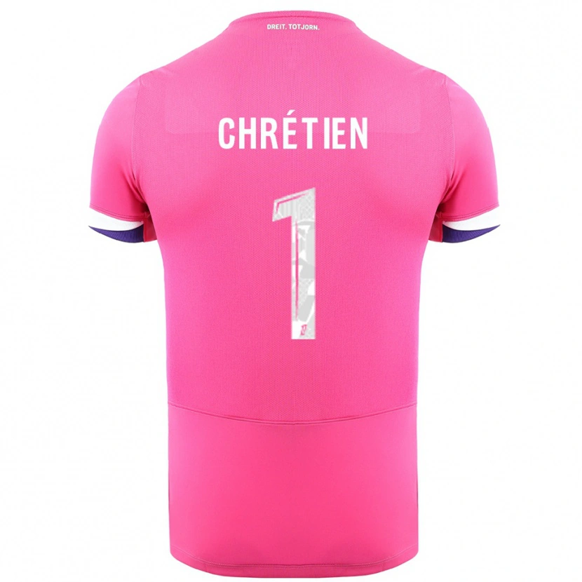 Danxen Barn Jean-Pierre Chrétien #1 Rosa Vit Bortatröja Matchtröjor 2025/26 Tröjor T-Tröja