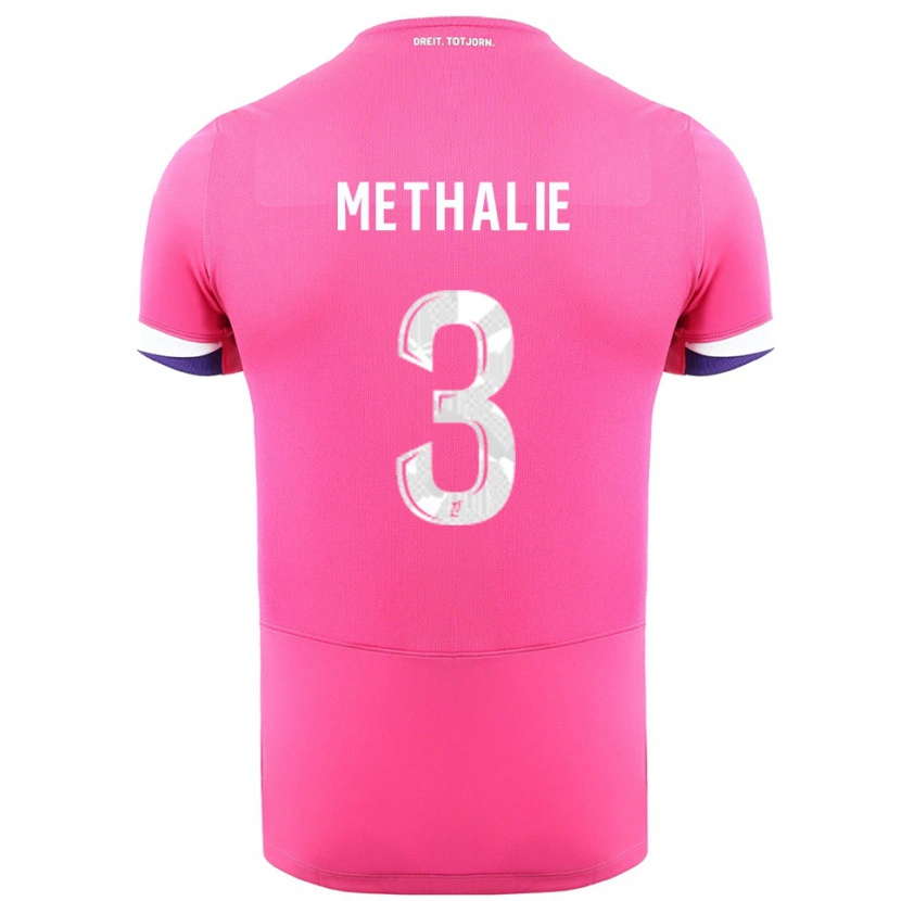 Danxen Barn Dayann Methalie #3 Rosa Vit Bortatröja Matchtröjor 2025/26 Tröjor T-Tröja
