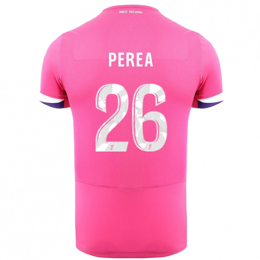 Danxen Barn Marine Perea #26 Rosa Vit Bortatröja Matchtröjor 2025/26 Tröjor T-Tröja