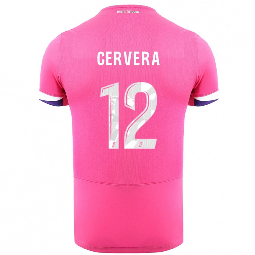 Danxen Barn Laurianne Cervera #12 Rosa Vit Bortatröja Matchtröjor 2025/26 Tröjor T-Tröja