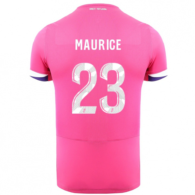 Danxen Barn Sandra Maurice #23 Rosa Vit Bortatröja Matchtröjor 2025/26 Tröjor T-Tröja