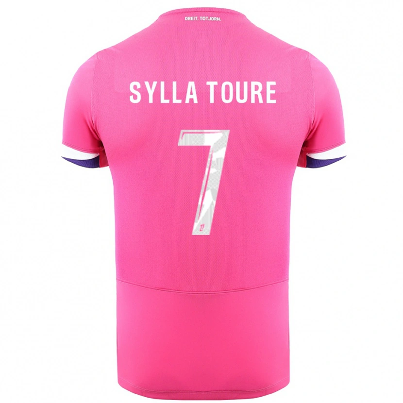 Danxen Barn Ismael Sylla Touré #7 Rosa Vit Bortatröja Matchtröjor 2025/26 Tröjor T-Tröja