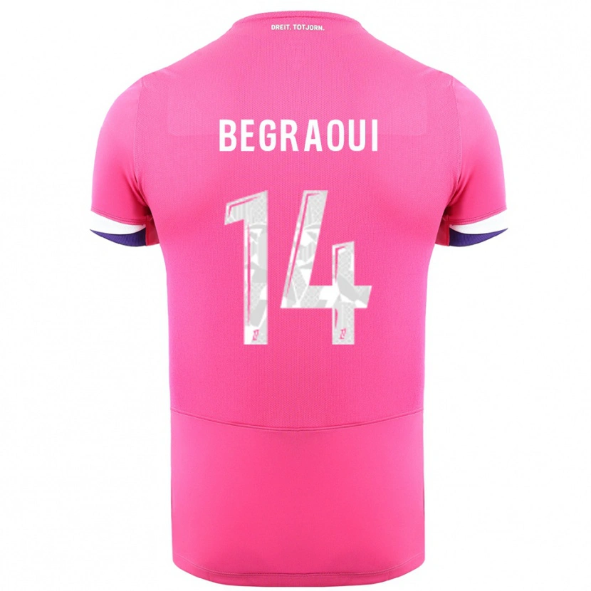 Danxen Barn Yanis Begraoui #14 Rosa Vit Bortatröja Matchtröjor 2025/26 Tröjor T-Tröja