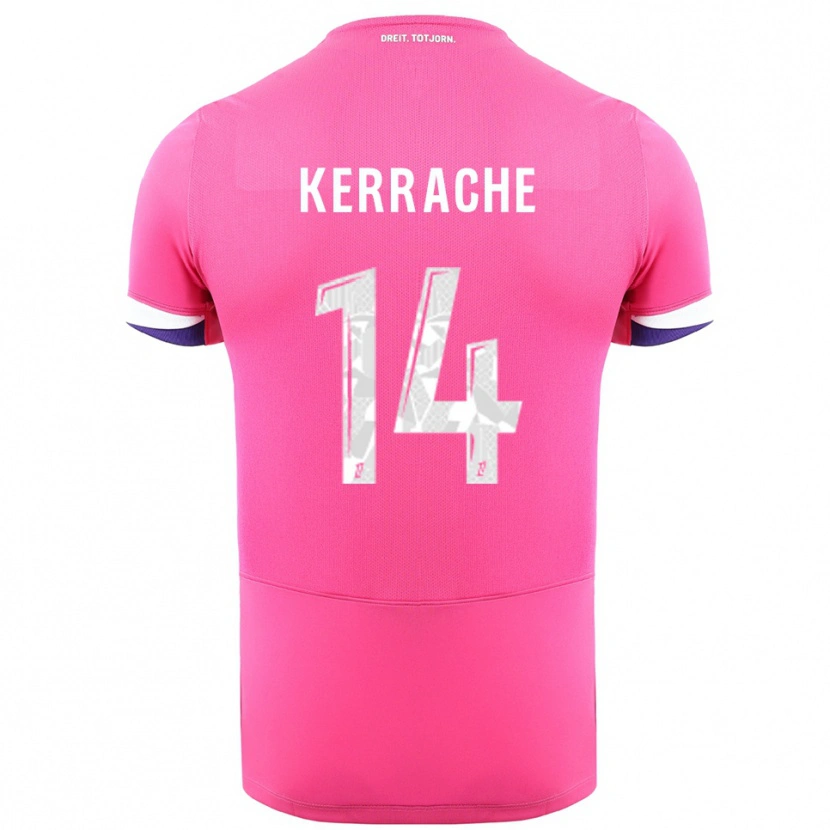 Danxen Barn Marina Kerrache #14 Rosa Vit Bortatröja Matchtröjor 2025/26 Tröjor T-Tröja