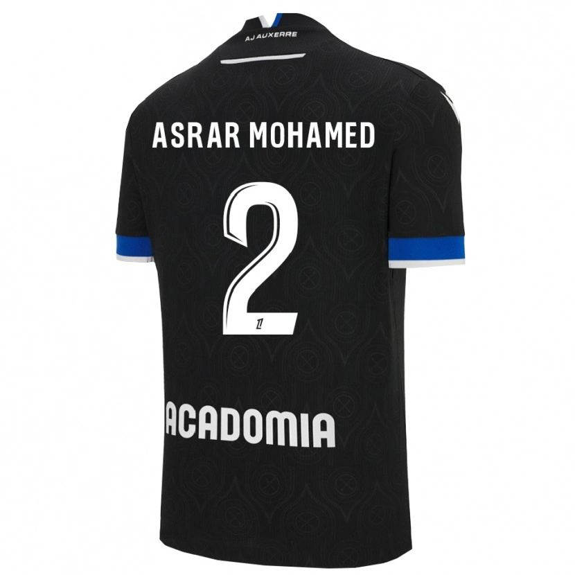 Danxen Barn El Asrar Mohamed #2 Svart Vit Bortatröja Matchtröjor 2025/26 Tröjor T-Tröja