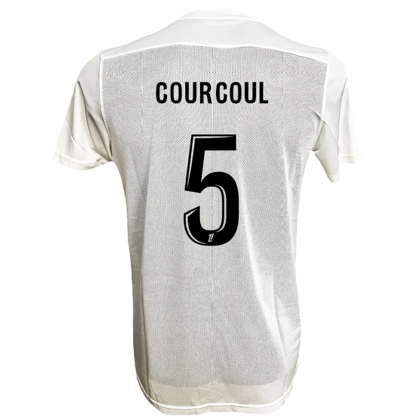 Danxen Barn Marius Courcoul #5 Svart Vit Bortatröja Matchtröjor 2025/26 Tröjor T-Tröja
