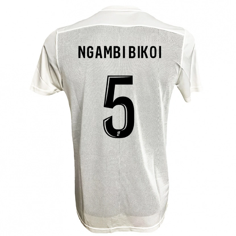 Danxen Barn Christian Ngambi Bikoi #5 Svart Vit Bortatröja Matchtröjor 2025/26 Tröjor T-Tröja