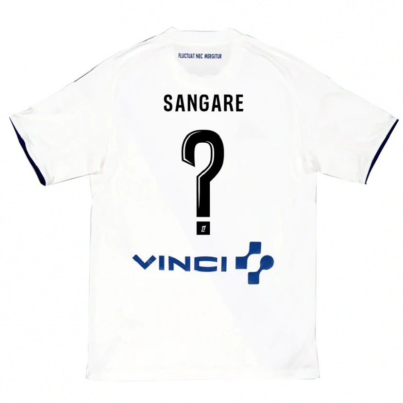 Danxen Barn Hawa Sangare #0 Vit Blå Bortatröja Matchtröjor 2025/26 Tröjor T-Tröja