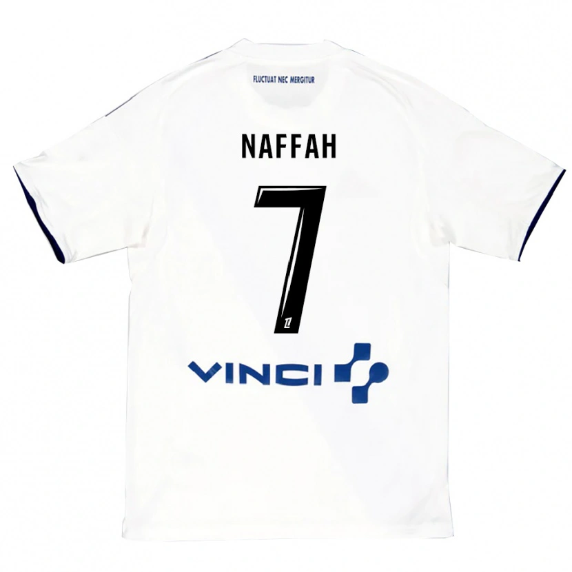 Danxen Barn Chahine Naffah #7 Vit Blå Bortatröja Matchtröjor 2025/26 Tröjor T-Tröja