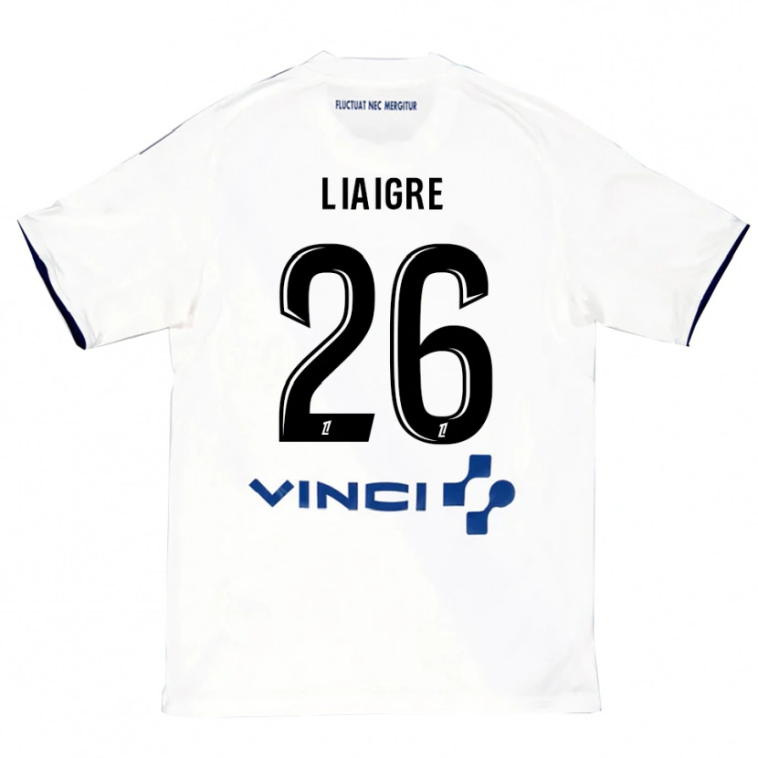 Danxen Barn Fiona Liaigre #26 Vit Blå Bortatröja Matchtröjor 2025/26 Tröjor T-Tröja