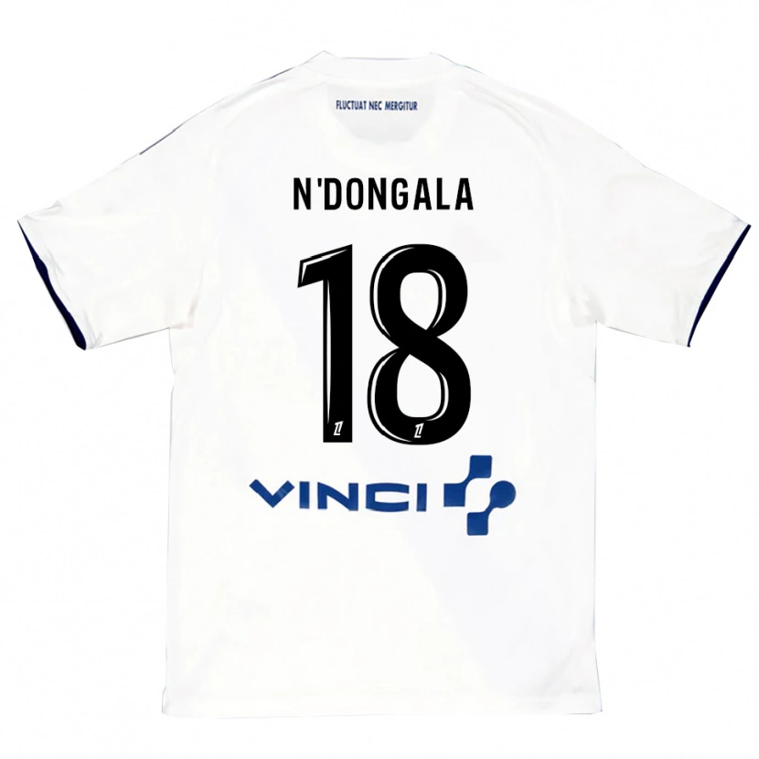 Danxen Barn Melween N'dongala #18 Vit Blå Bortatröja Matchtröjor 2025/26 Tröjor T-Tröja