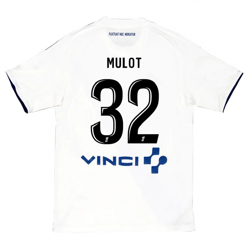 Danxen Barn Marie Mulot #32 Vit Blå Bortatröja Matchtröjor 2025/26 Tröjor T-Tröja