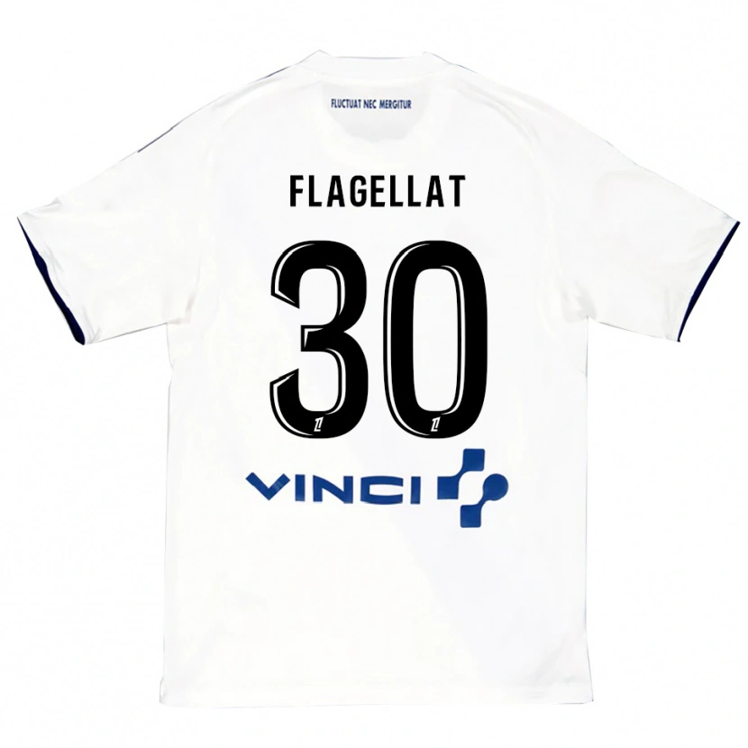 Danxen Barn Alizée Flagellat #30 Vit Blå Bortatröja Matchtröjor 2025/26 Tröjor T-Tröja