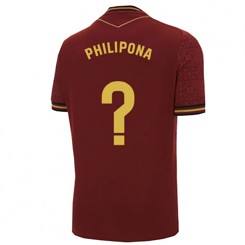 Danxen Barn Noé Philipona #0 Bourgogne Guld Bortatröja Matchtröjor 2025/26 Tröjor T-Tröja
