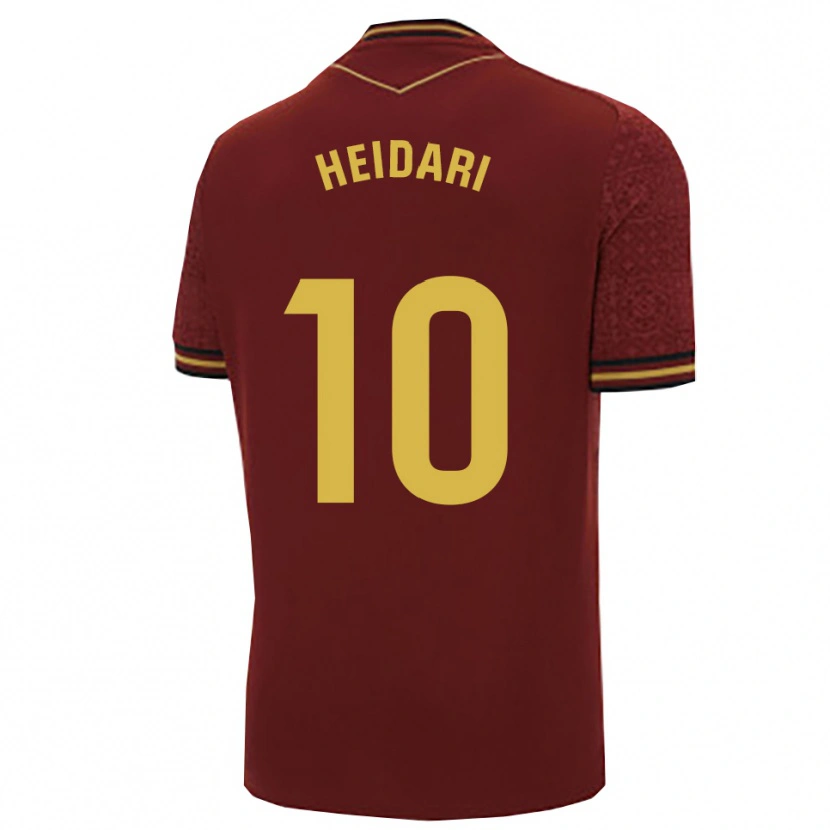 Danxen Barn Arman Heidari #10 Bourgogne Guld Bortatröja Matchtröjor 2025/26 Tröjor T-Tröja