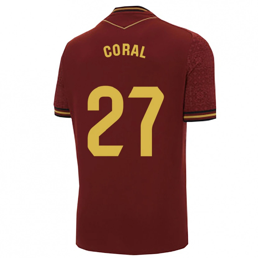Danxen Barn Coral Del Rio Muñoz Moron #27 Bourgogne Guld Bortatröja Matchtröjor 2025/26 Tröjor T-Tröja