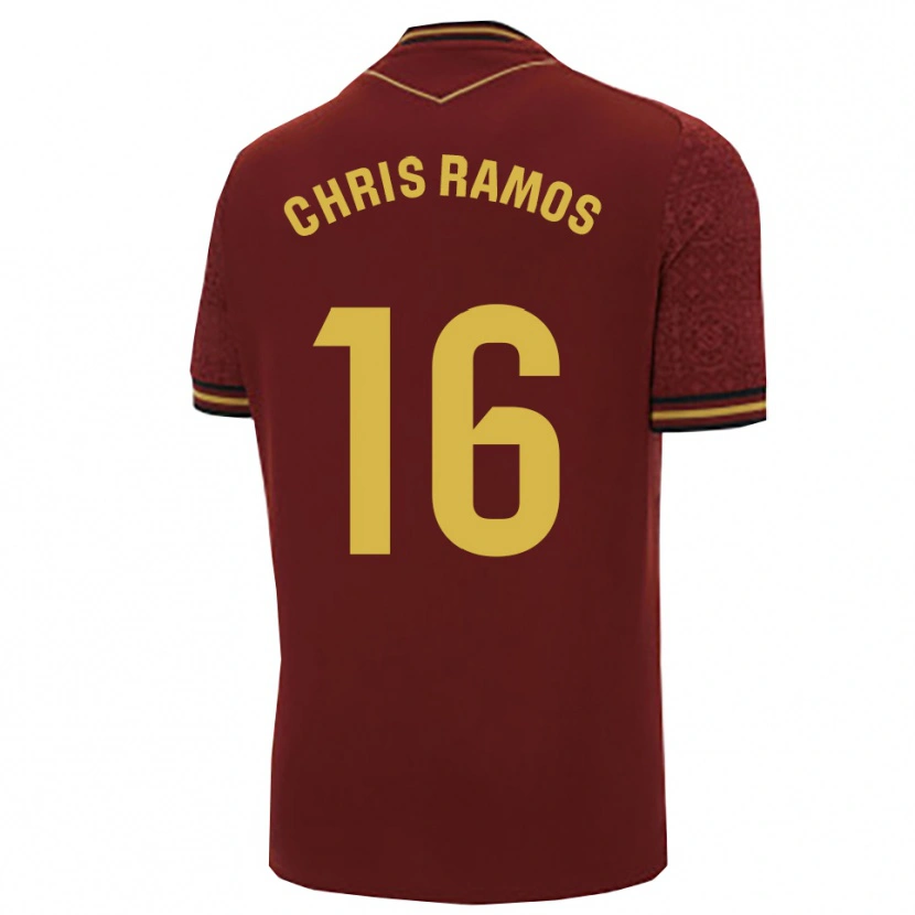 Danxen Barn Chris Ramos #16 Bourgogne Guld Bortatröja Matchtröjor 2025/26 Tröjor T-Tröja