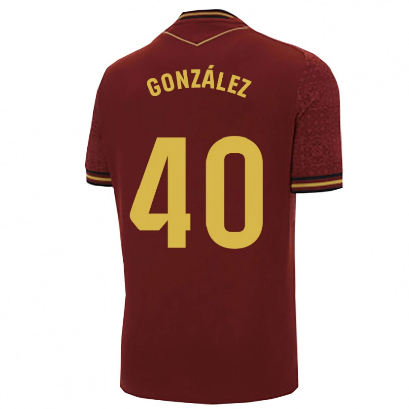Danxen Barn José González #40 Bourgogne Guld Bortatröja Matchtröjor 2025/26 Tröjor T-Tröja