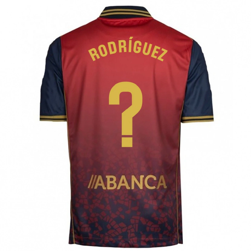 Danxen Barn Carlos Rodríguez #0 Röd Marinblå Bortatröja Matchtröjor 2025/26 Tröjor T-Tröja