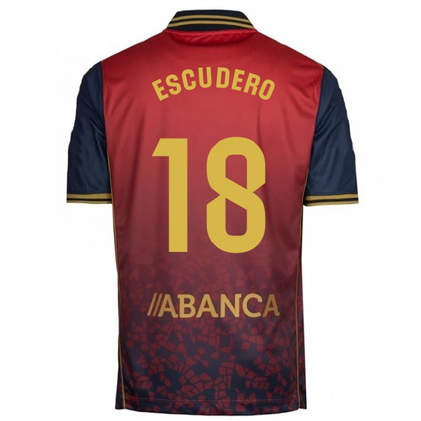Danxen Barn Sergio Escudero #18 Röd Marinblå Bortatröja Matchtröjor 2025/26 Tröjor T-Tröja