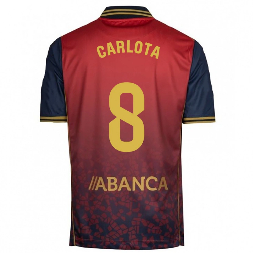 Danxen Barn Carlota Sánchez #8 Röd Marinblå Bortatröja Matchtröjor 2025/26 Tröjor T-Tröja