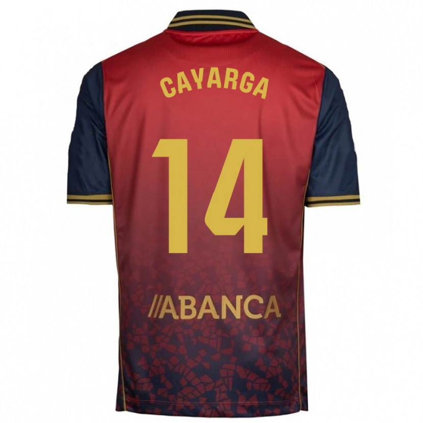 Danxen Barn Berto Cayarga #14 Röd Marinblå Bortatröja Matchtröjor 2025/26 Tröjor T-Tröja