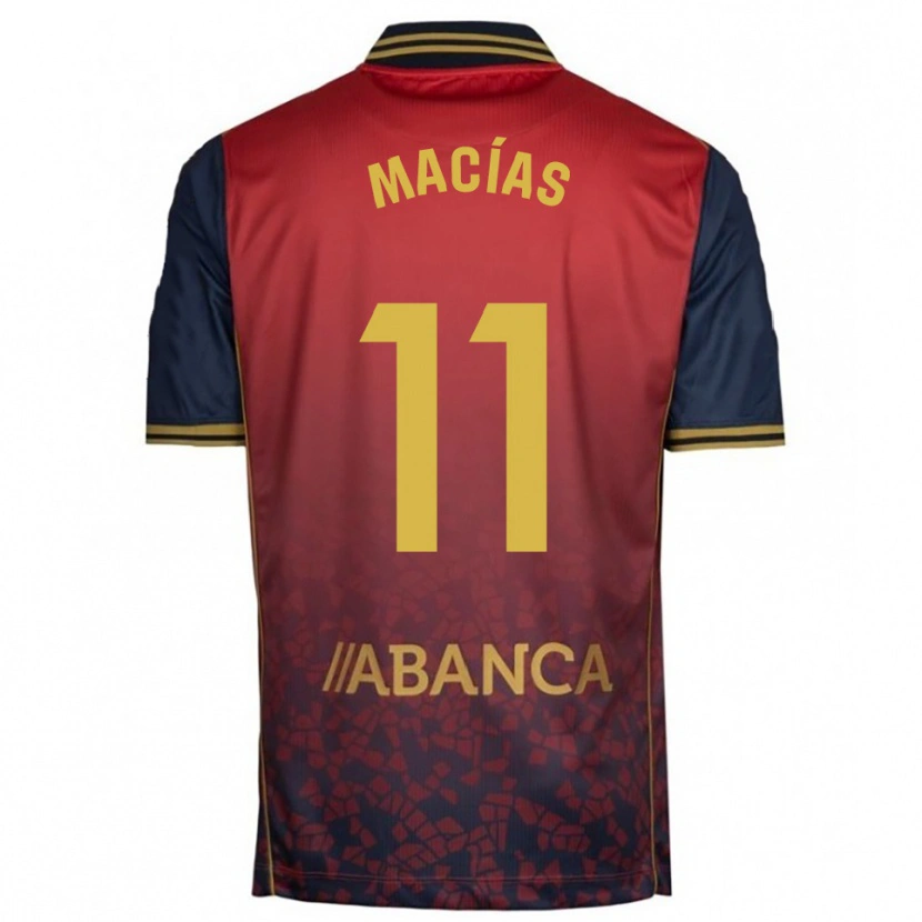 Danxen Barn Luisao Macías #11 Röd Marinblå Bortatröja Matchtröjor 2025/26 Tröjor T-Tröja