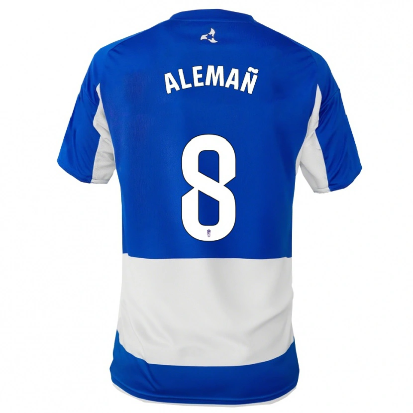 Danxen Barn Pedro Alemañ #8 Blå Vit Bortatröja Matchtröjor 2025/26 Tröjor T-Tröja