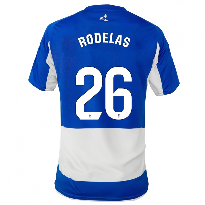 Danxen Barn Sergio Rodelas #26 Blå Vit Bortatröja Matchtröjor 2025/26 Tröjor T-Tröja